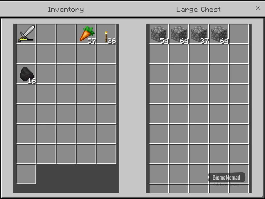 Load the input chest with cobblestone